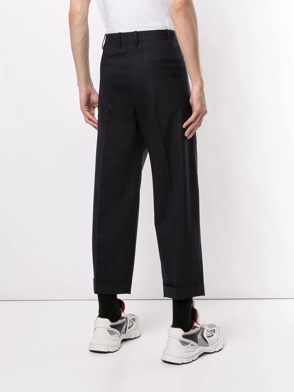 wide-leg cropped trousers - 4