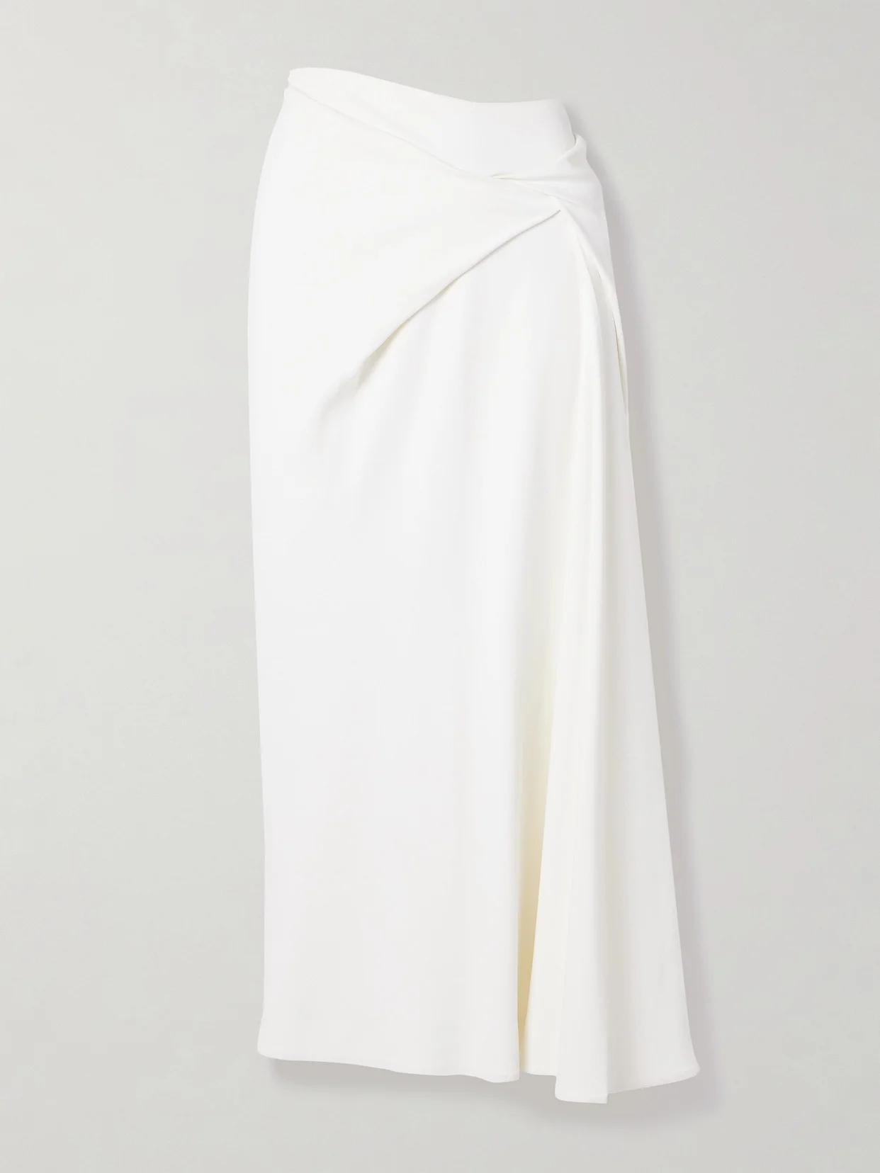 Twisted Stretch-crepe Midi Skirt - 1