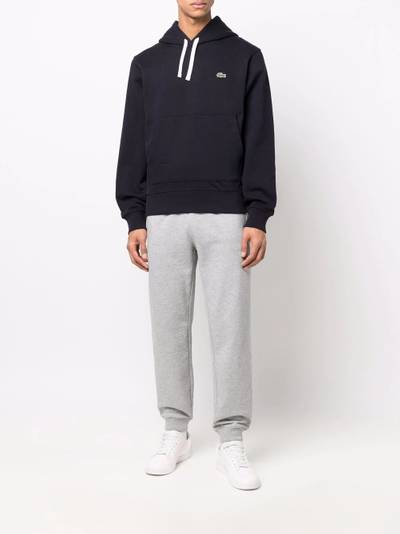 LACOSTE logo-patch drawstring hoodie outlook