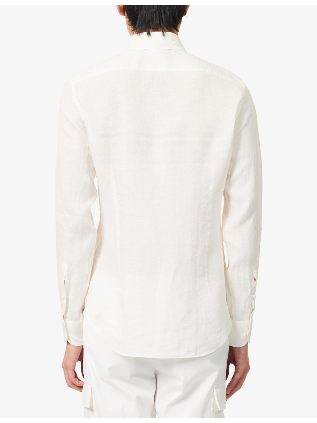 Regular-Fit Logo-Embroidered Linen Shirt - 4