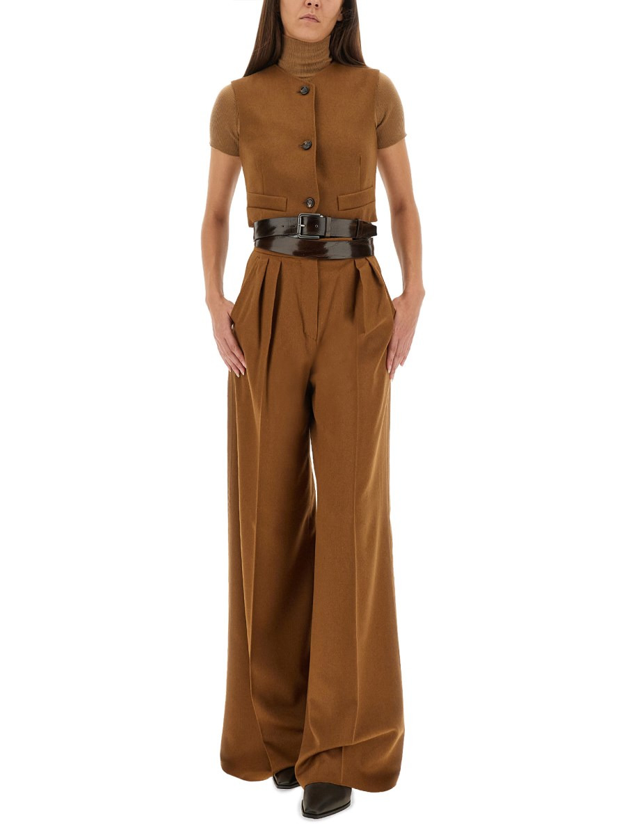 "BORNEO1234" CAMEL HAIR PANTS - 2