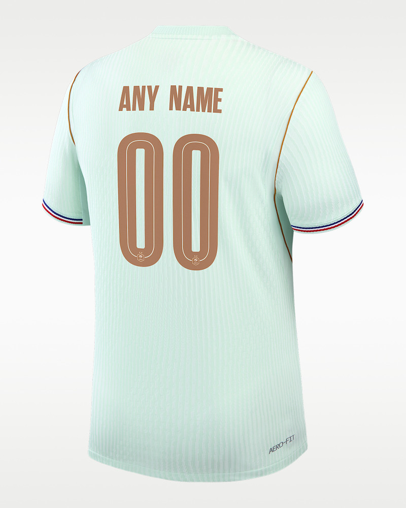 FFF 2026/27 Match Away Men's Nike Aero-FIT Soccer Authentic Custom Jersey By You 1