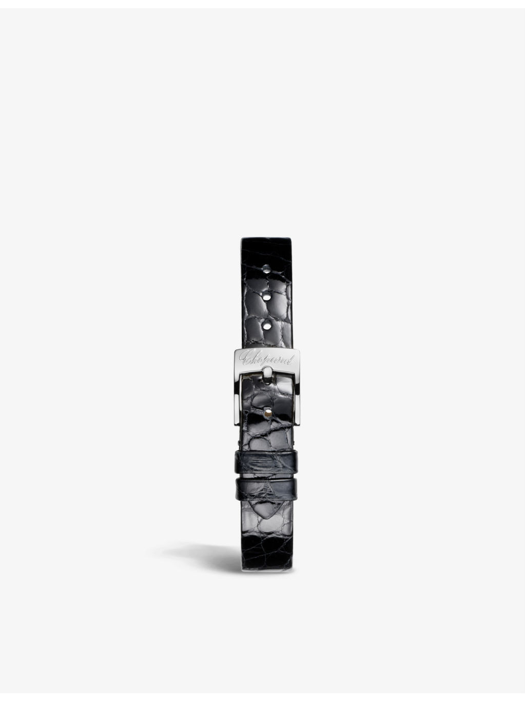 203957-1214 Happy Diamonds 18ct white-gold, 0.91ct full-cut diamond and alligator-embossed leather q - 3