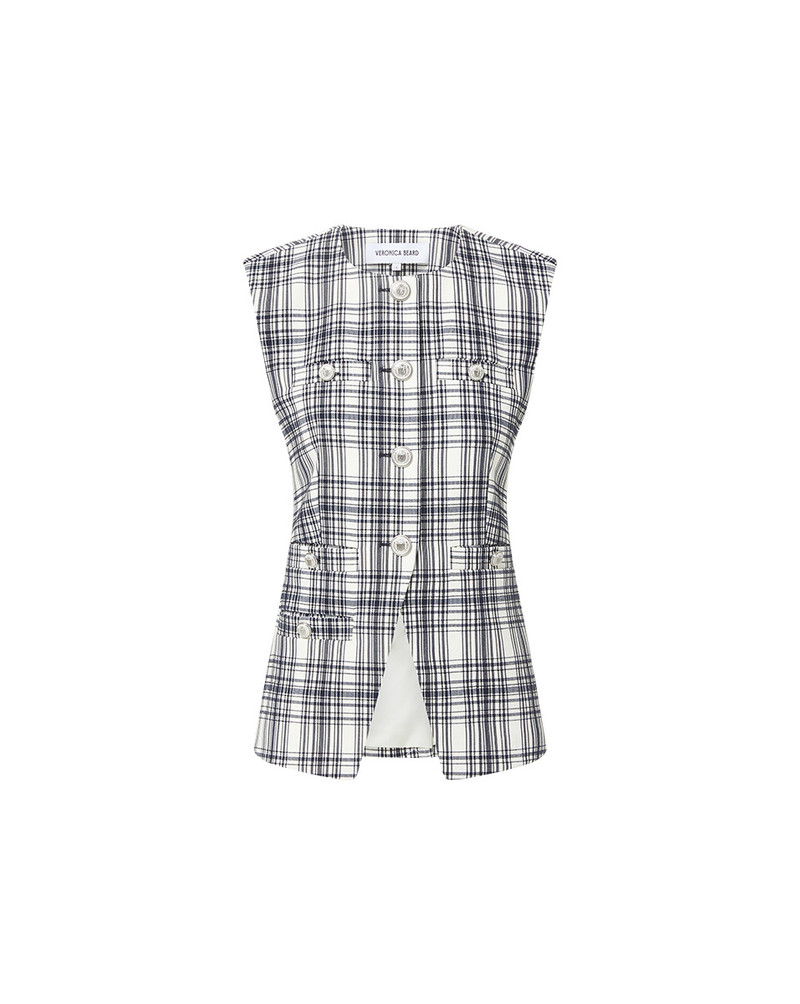 TAMARA PLAID VEST - 1
