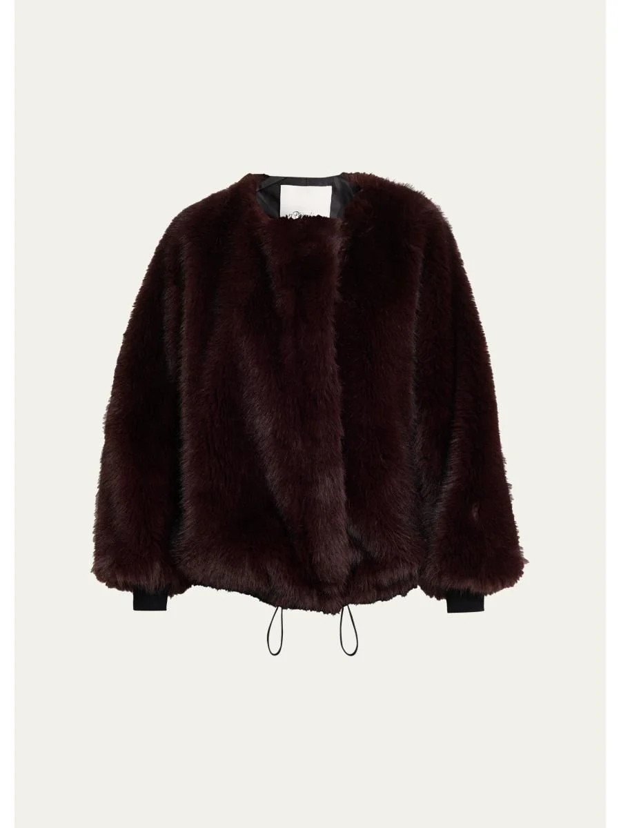 Faux Fur Blouson Jacket - 1