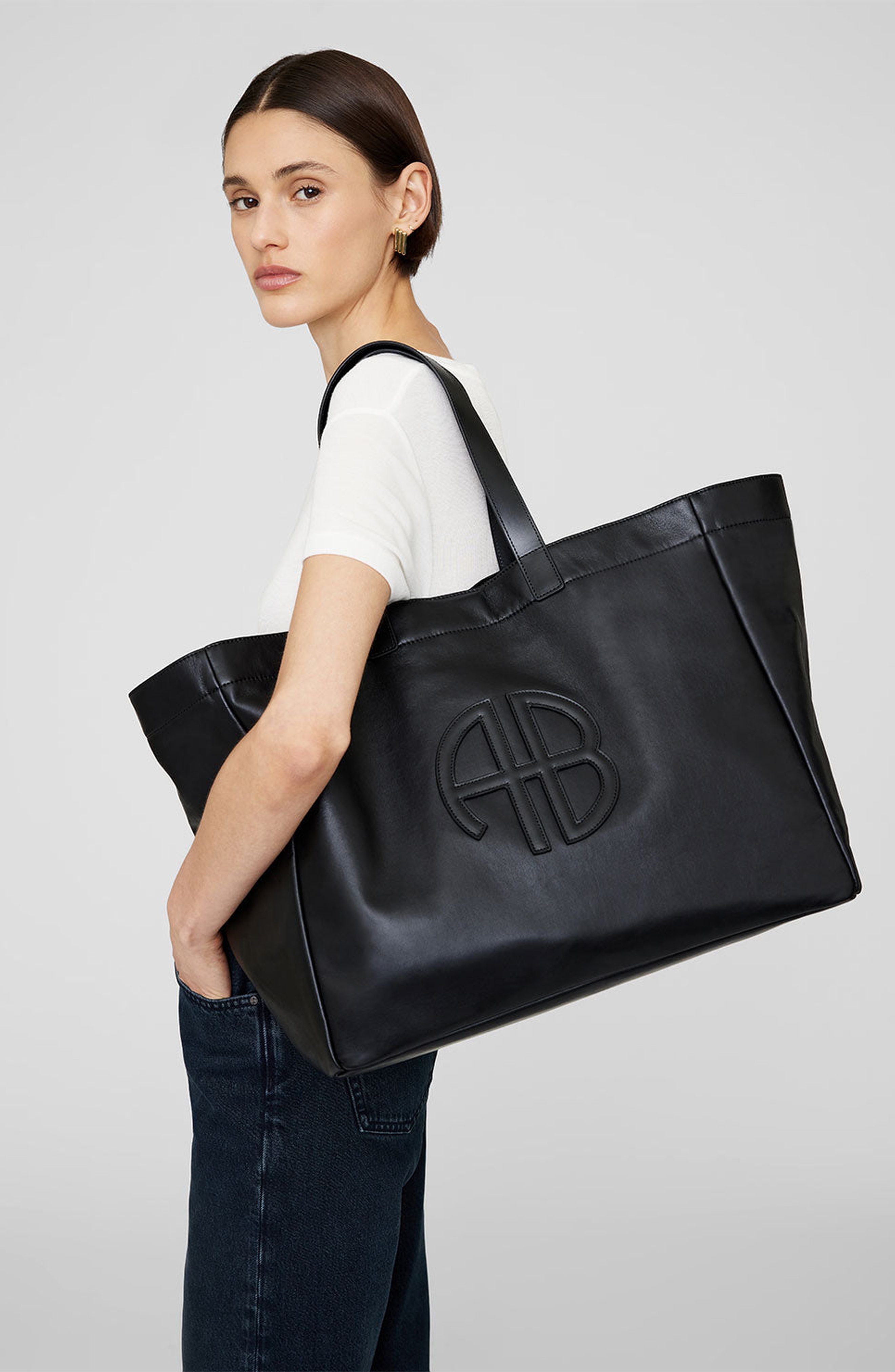 ANINE BING Rio Tote in Black at Nordstrom - 6