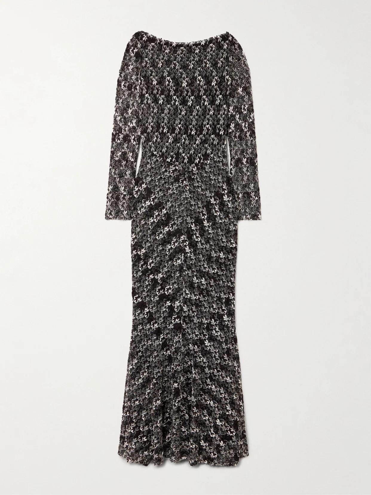 Metallic Crochet-knit Maxi Dress - 1