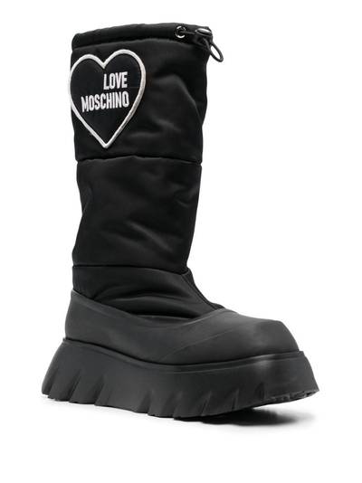 Moschino padded heart patch boots outlook