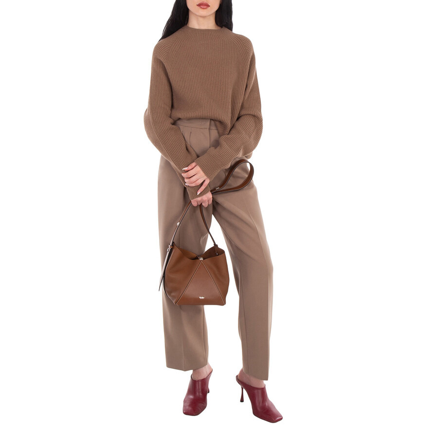 Max Mara Deer-Print Leather Small Bucket Bag - 2