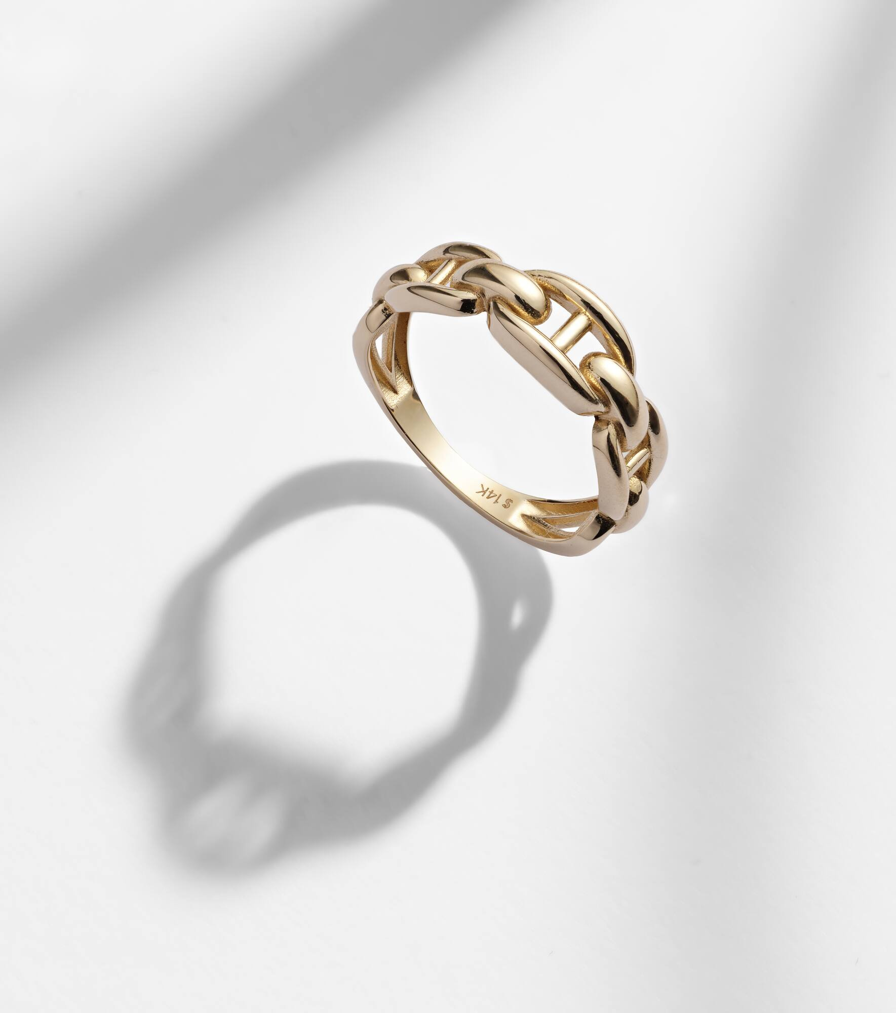 Puffed Maritime 14kt gold ring - 5