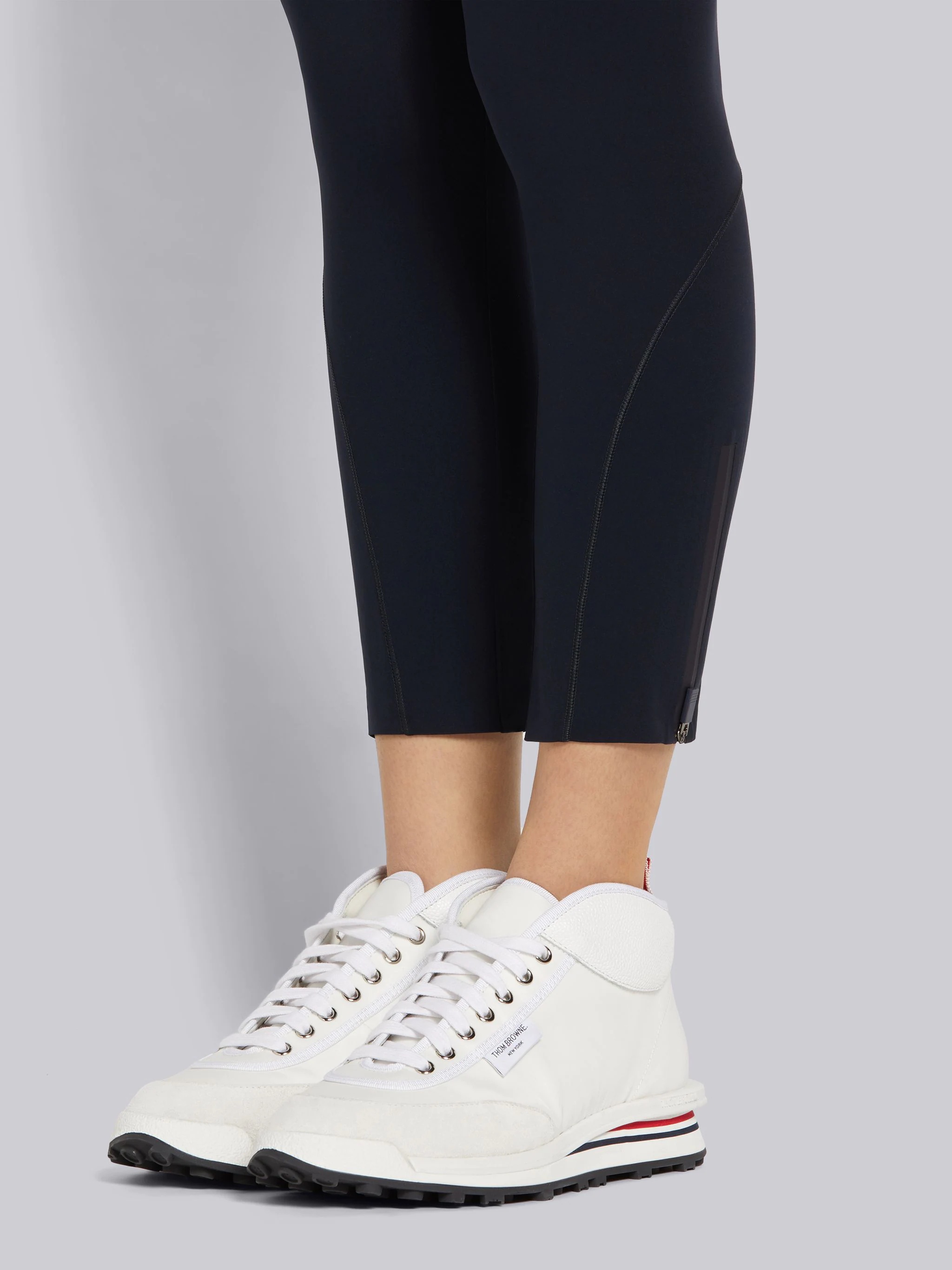 Navy Polyamide Interlock 4-Bar Compression Tights - 6