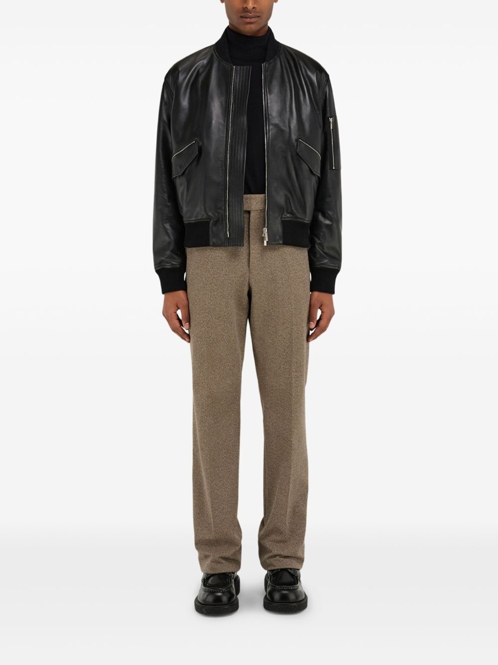 leather bomber jacket - 2