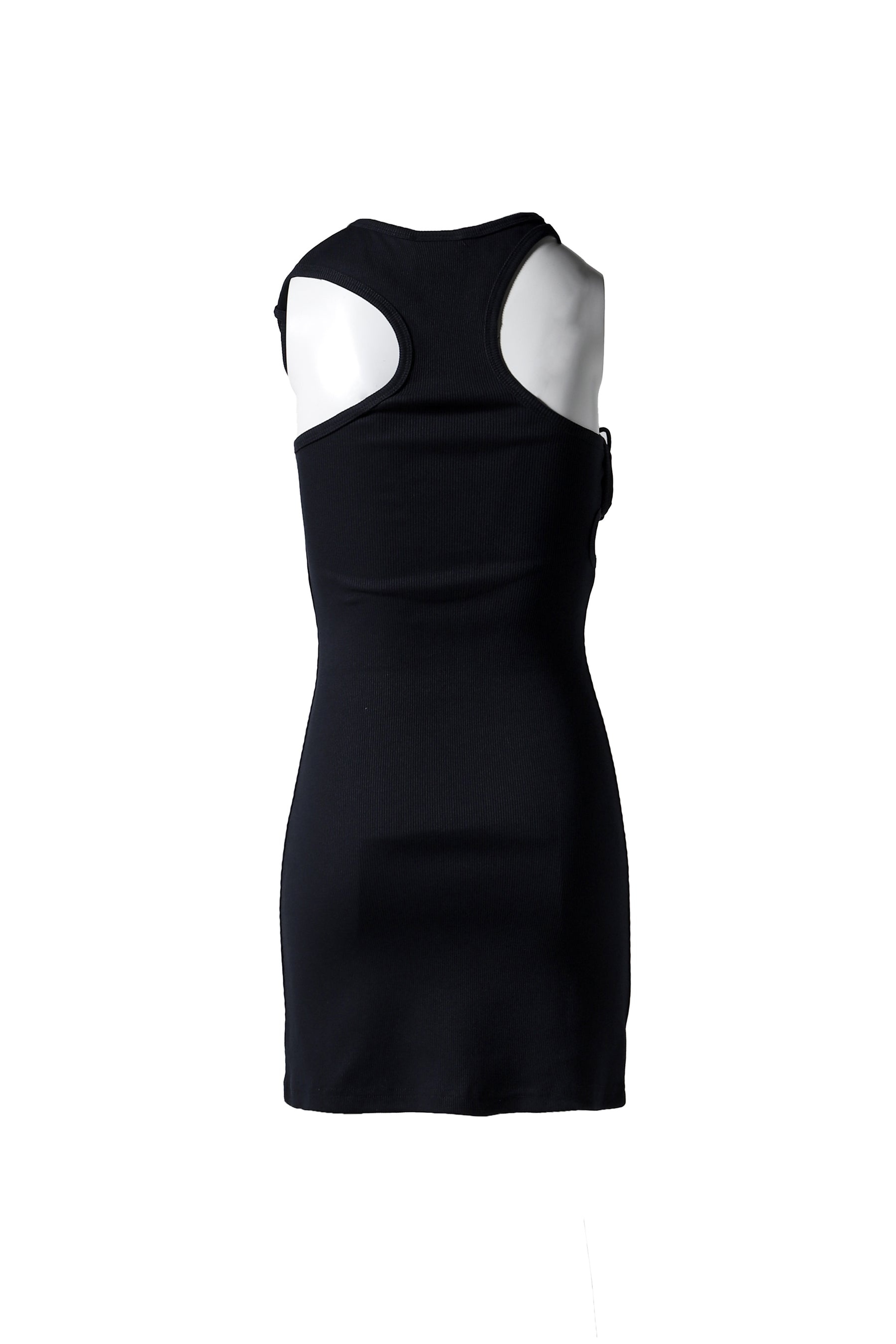 DOUBLE BUCKLE 90'S RIB DRESS / BLK - 2