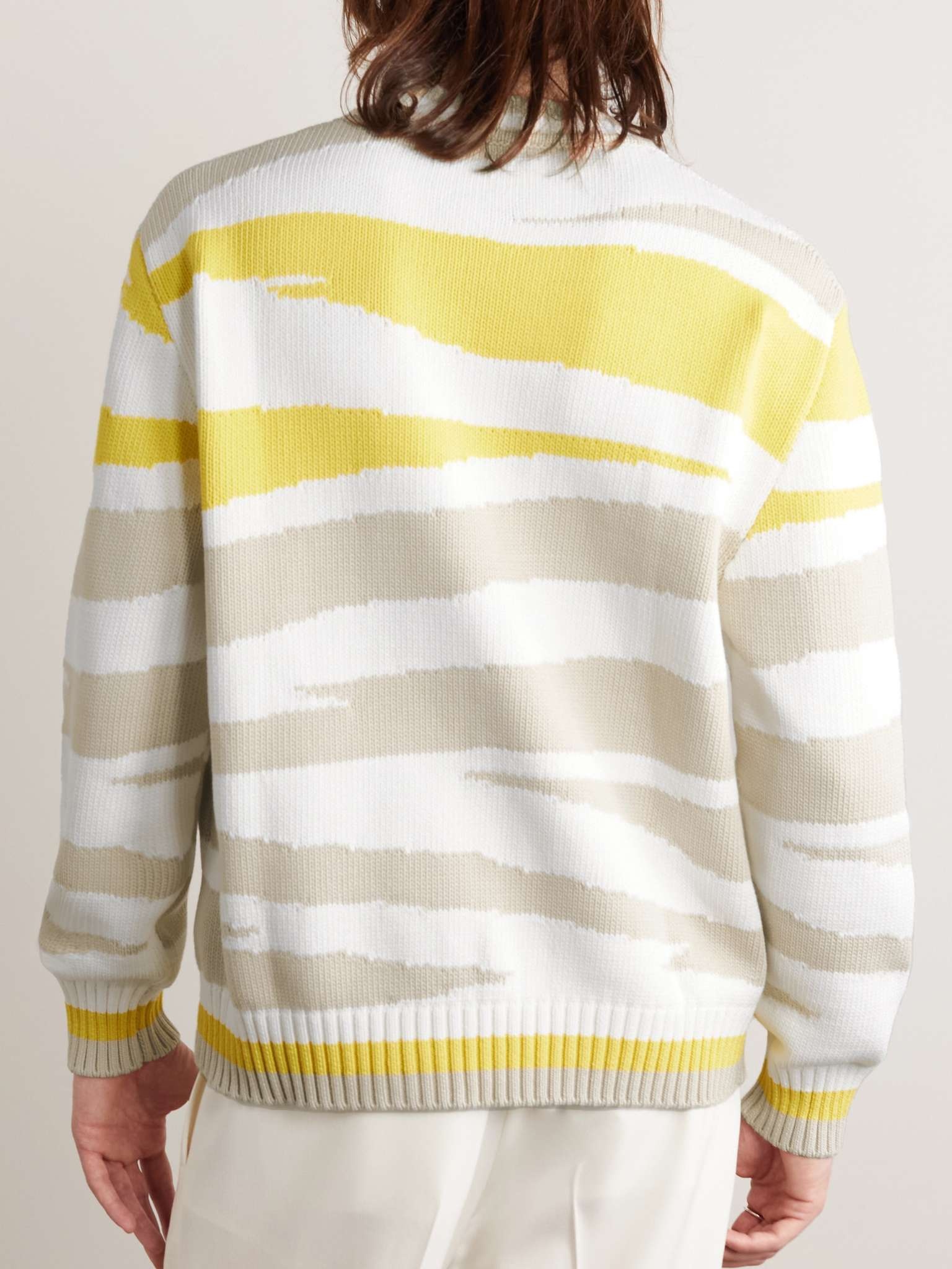 Intarsia Cotton-Blend Sweater - 3