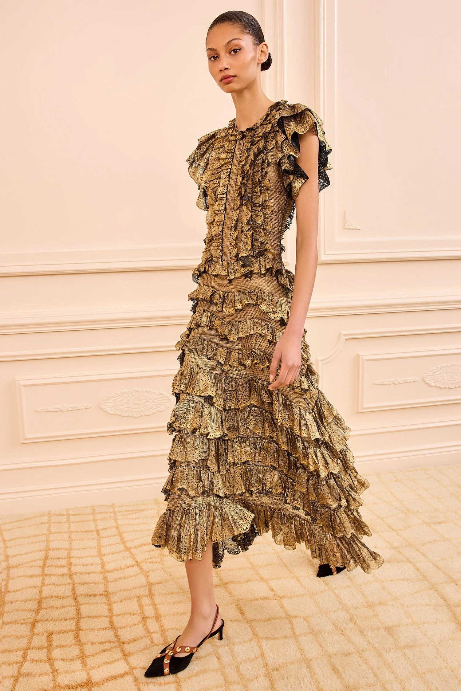 Ondine Ruffle Midi Dress - 1