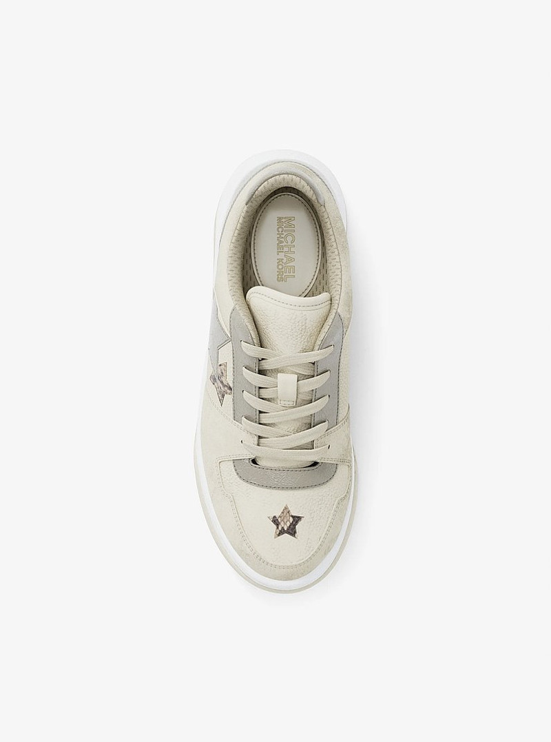 Lexi Embellished Mixed-Media Sneaker 5