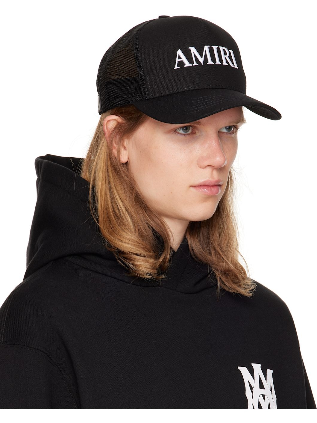 Black 'AMIRI' Core Logo Trucker Cap - 2