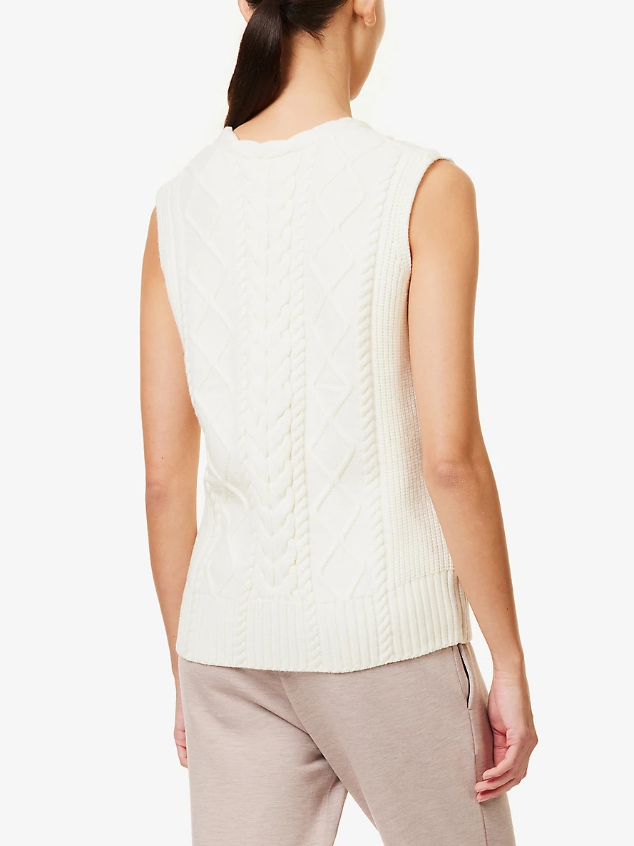 Kay Cable Knitted Vest - 4