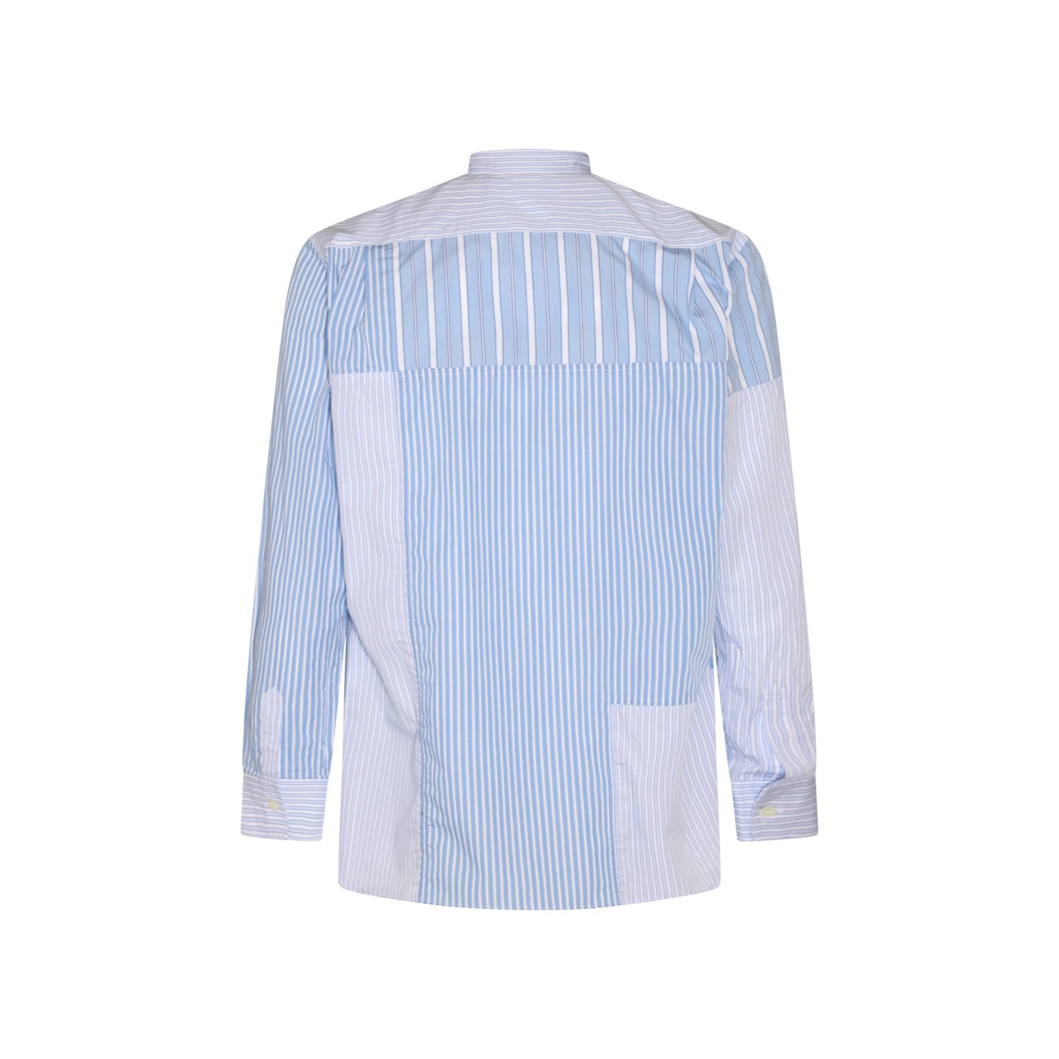 WHITE AND LIGHT BLUE COTTON SHIRT - 2