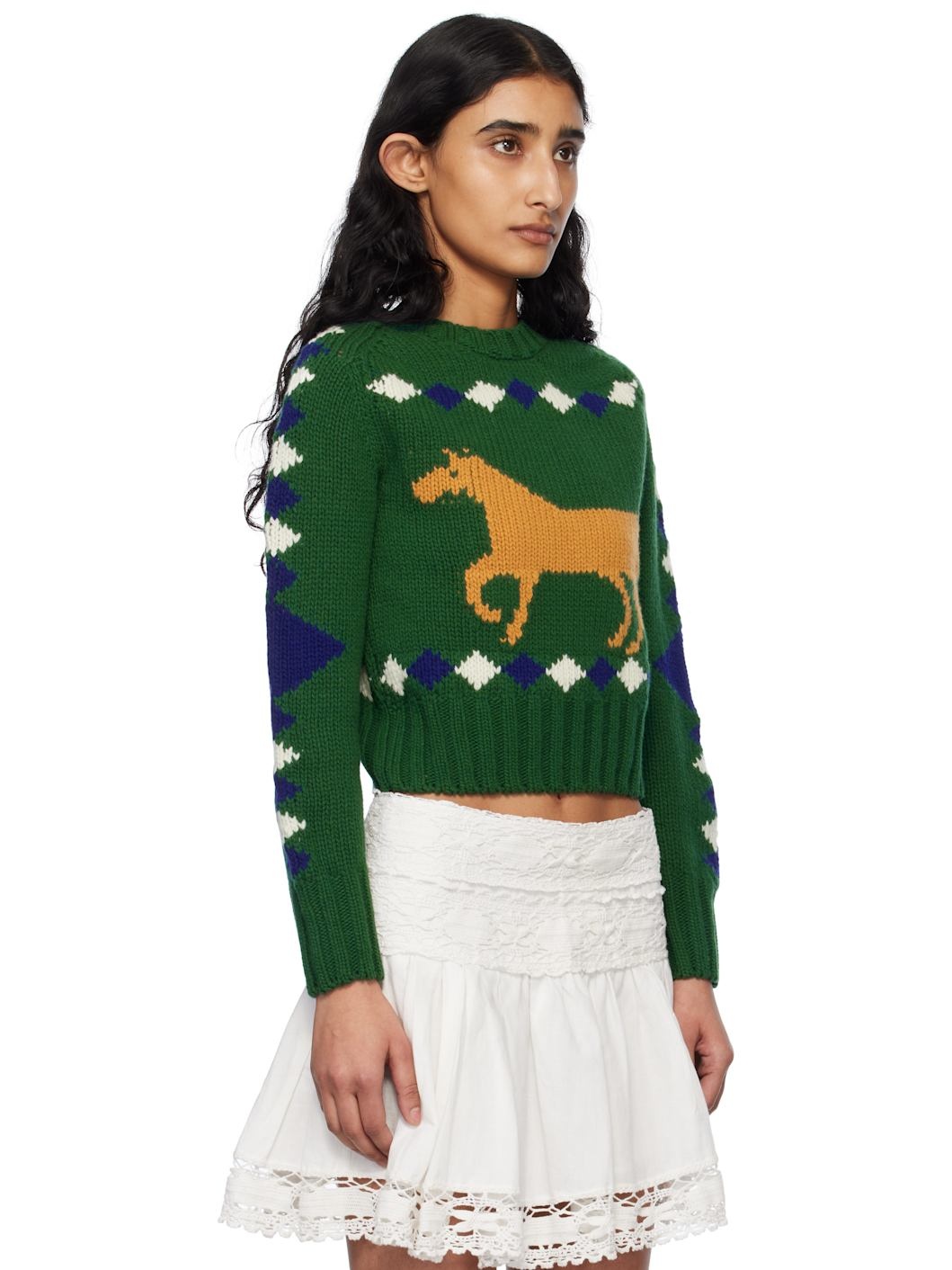 Green Diamond Corral Sweater - 2