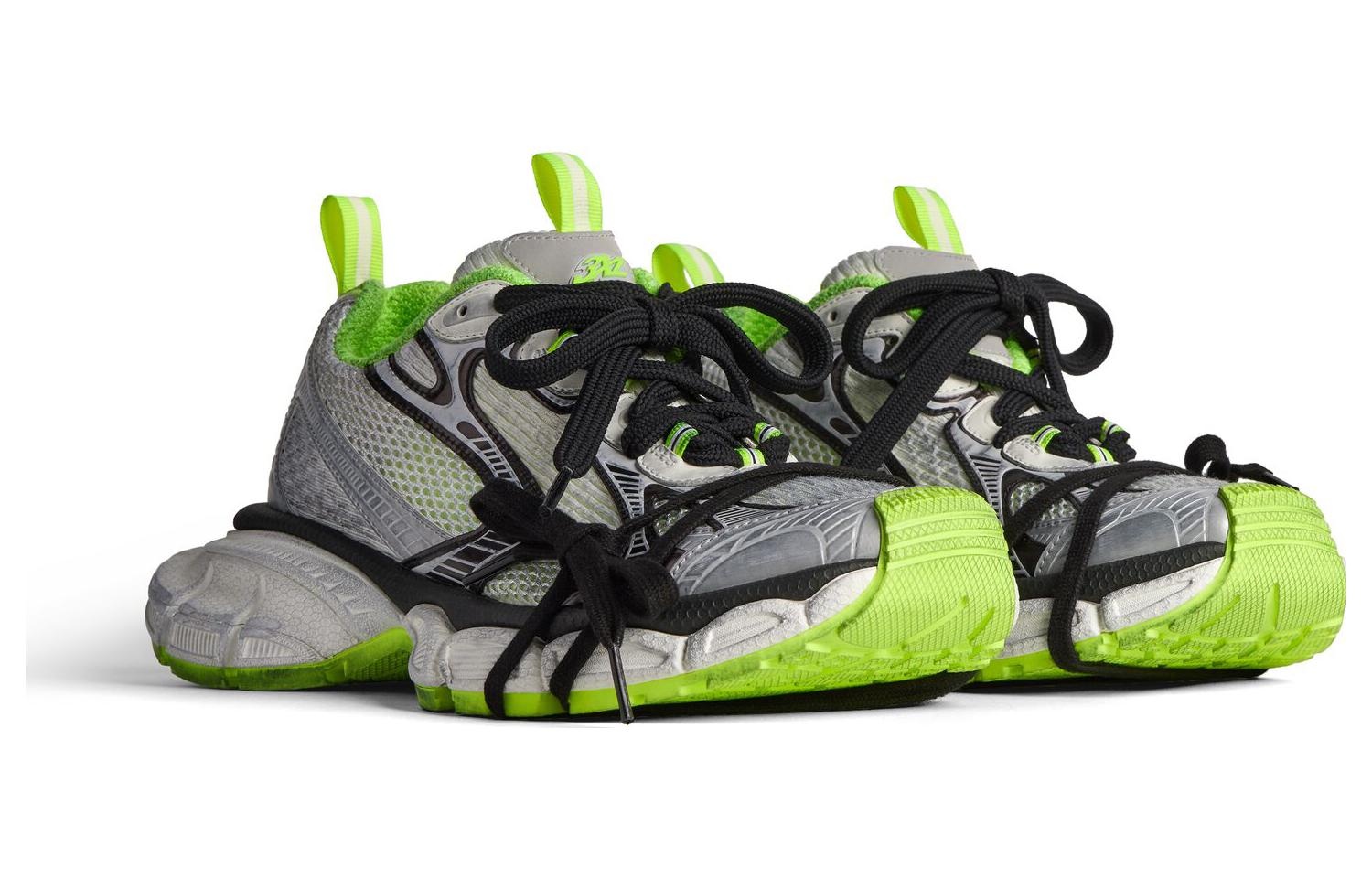 Balenciaga 3XL Sneakers 'Grey Black Green Mesh and Polyurethane' 734734W3XL69031 - 4