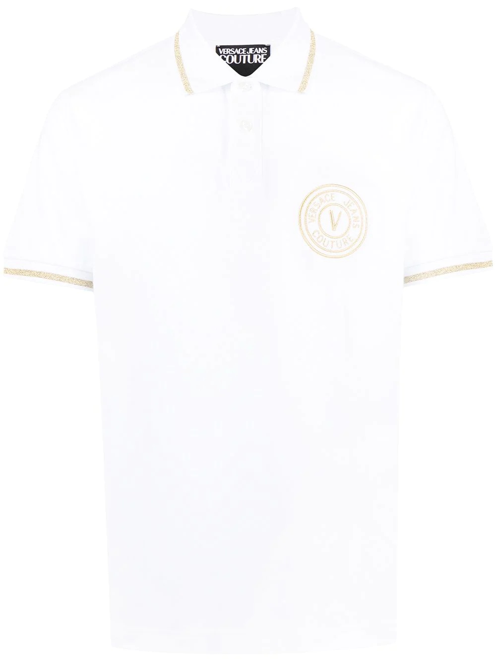 logo-embroidered cotton polo shirt - 1