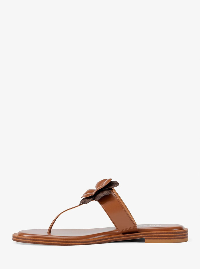 Callie Embellished Signature Logo Trim Thong Sandal 3