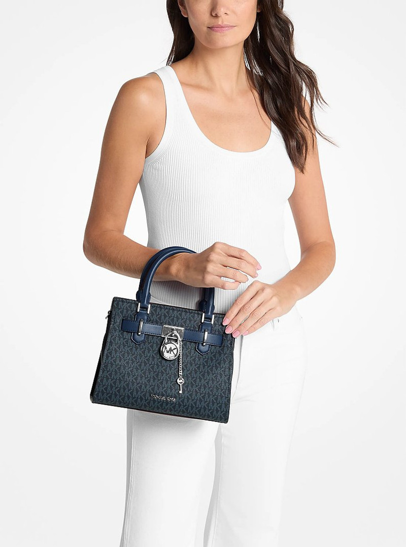 Hamilton Small Signature Logo Satchel 3