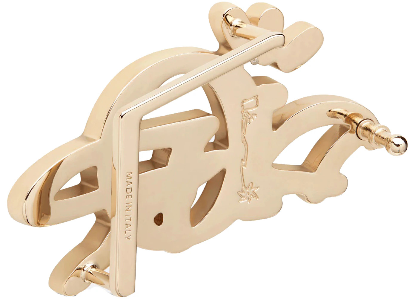 Dior x CACTUS JACK Belt Buckle Gold/Coffee Brown - 2