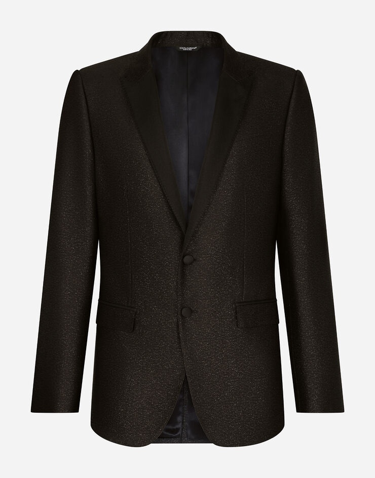 Lamé silk jacquard martini-fit tuxedo suit - 1