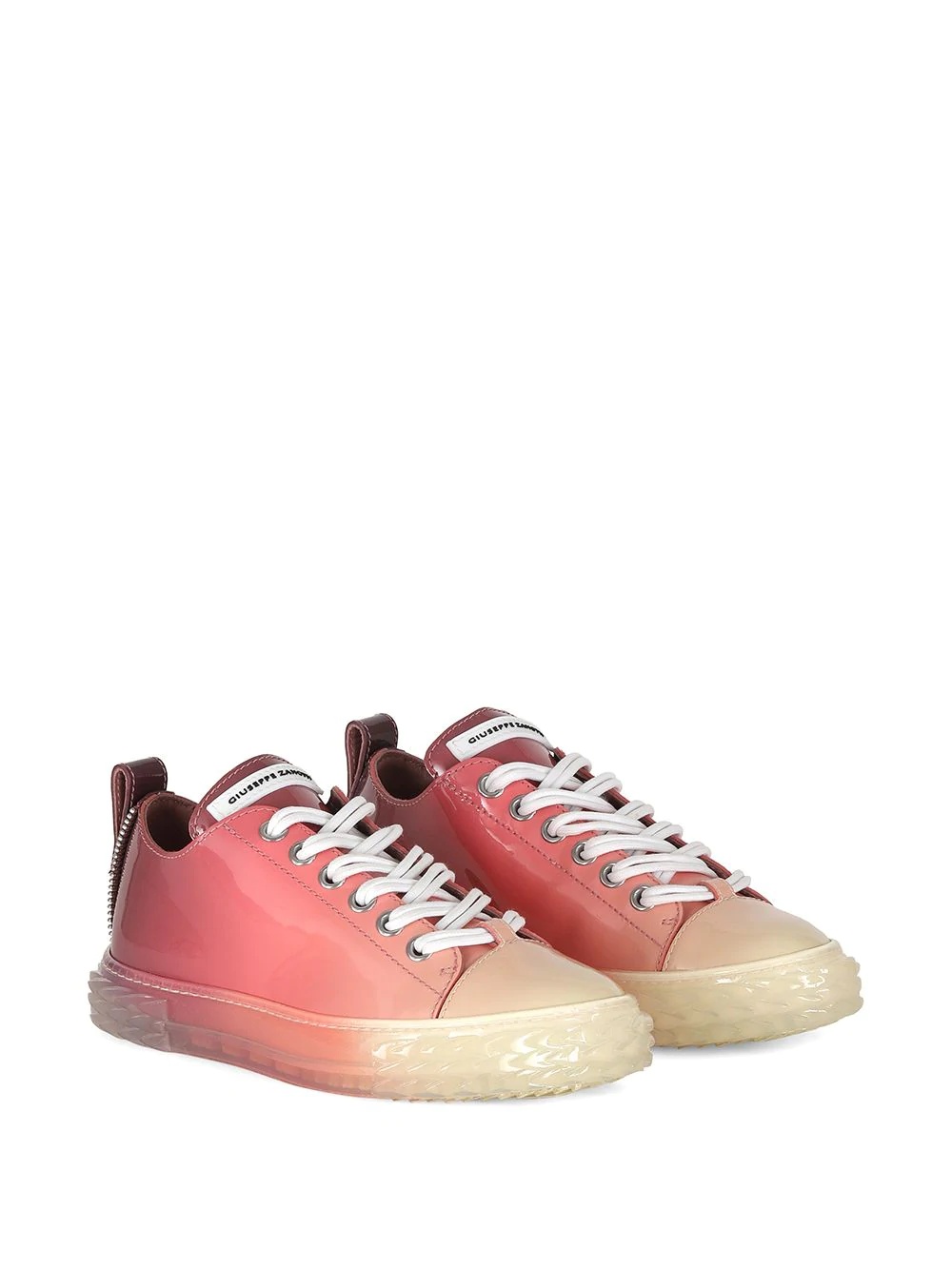 gradient-effect patent-leather sneakers - 2