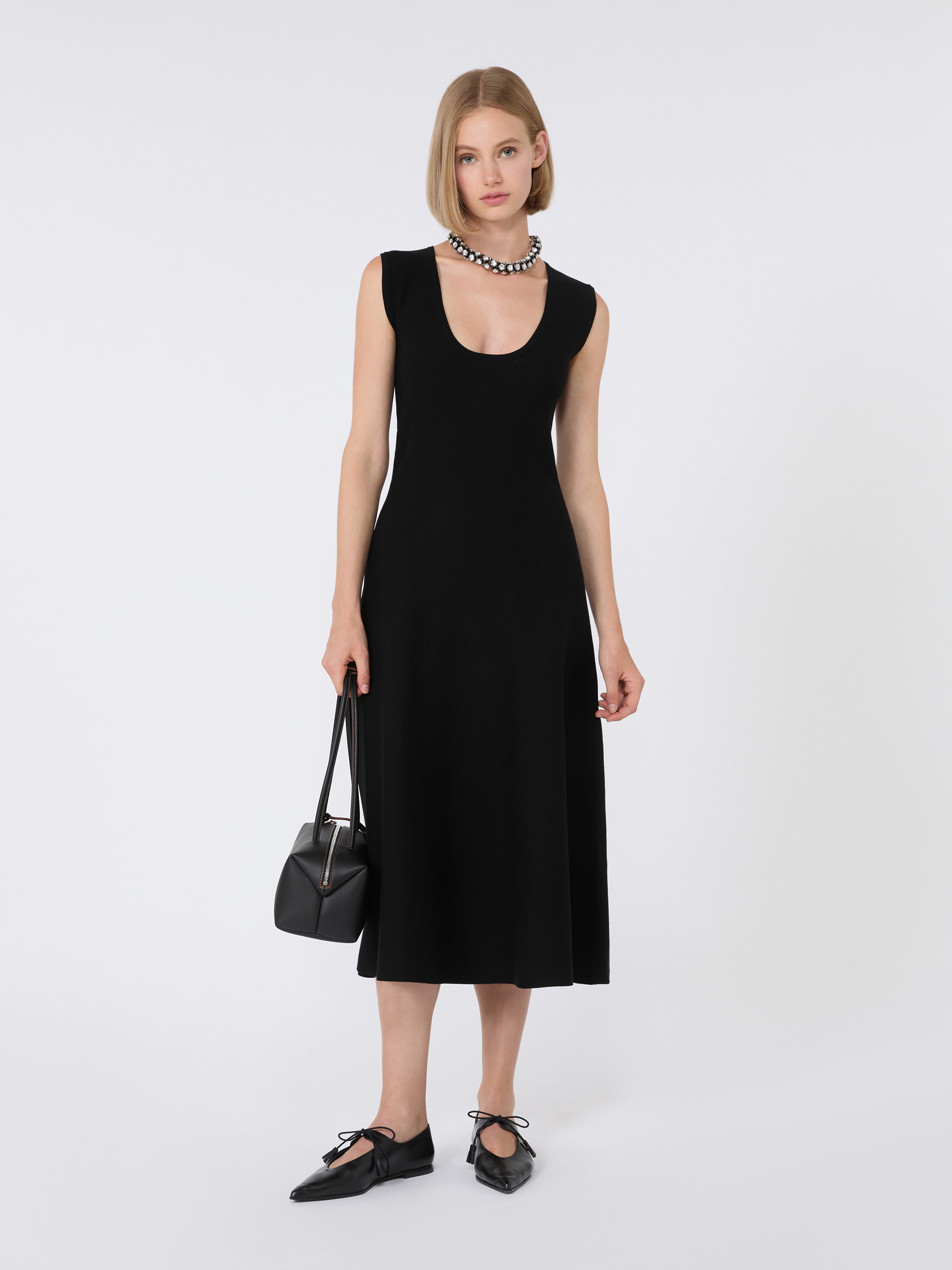 FURETTO Stretch viscose calf-length dress - 2
