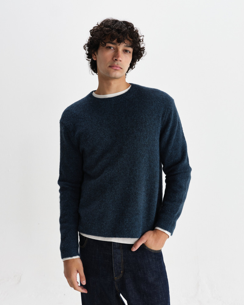 Wax London Wilde - Teal Fluffy Wool Crewneck outlook