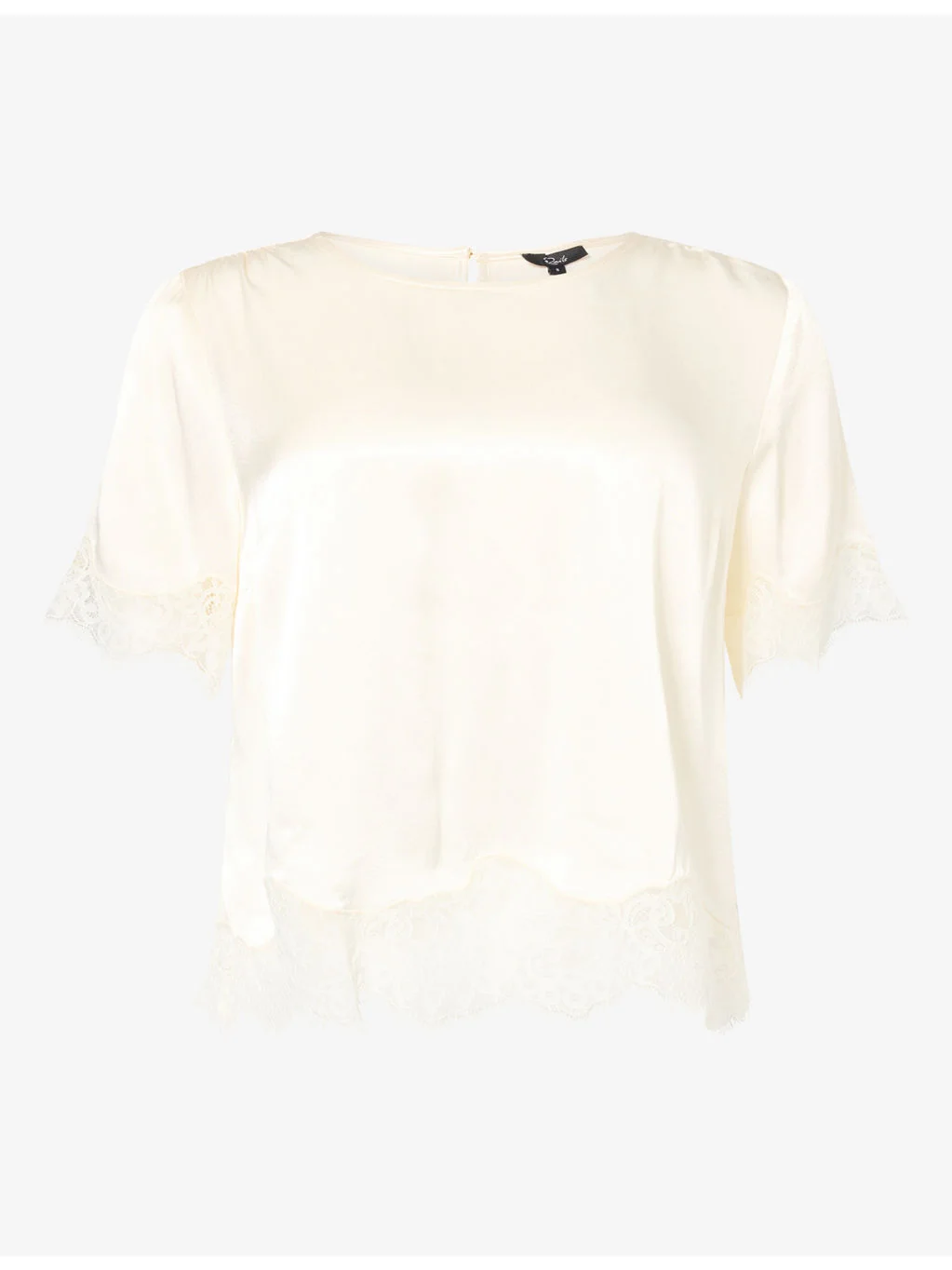 Sonora Lace-Trim Satin Top - 1