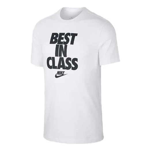 Nike Sportswear Alphabet Printing Short Sleeve White BV7531-100 - 1