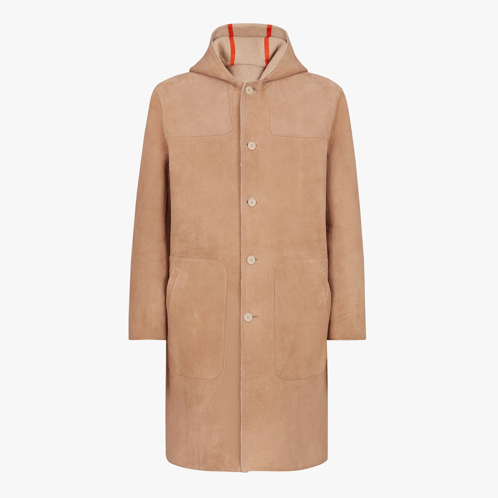 Beige suede coat - 1