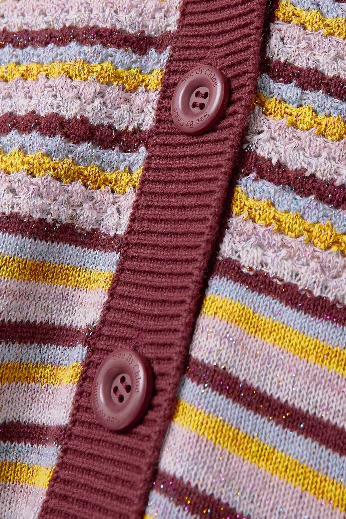 Striped metallic wool-blend cardigan - 5