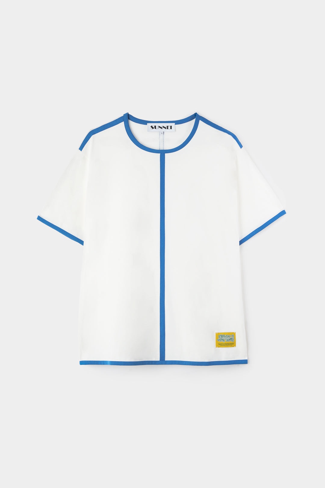CLASSIC T-SHIRT WITH PROFILE / white & dark navy - 1