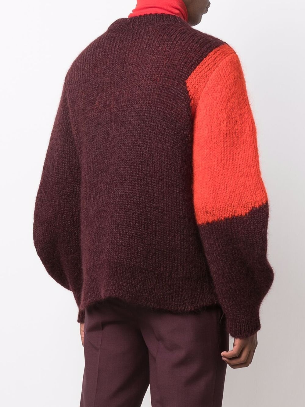 colour-block knit jumper - 4