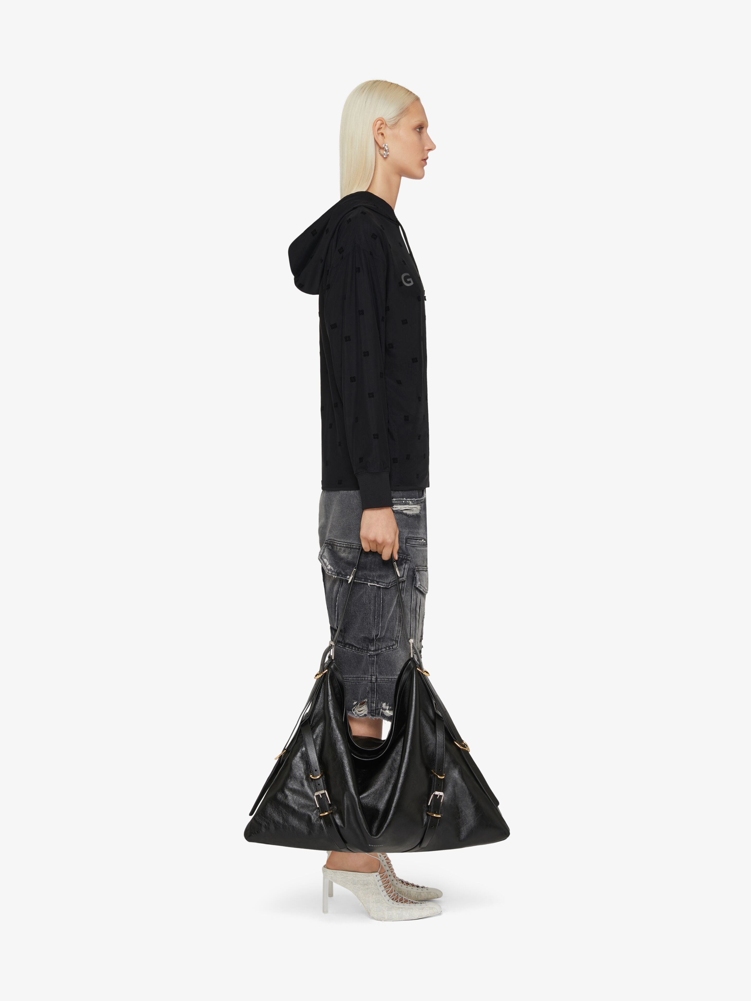 GIVENCHY DOUBLE LAYERED HOODIE IN 4G TULLE - 3