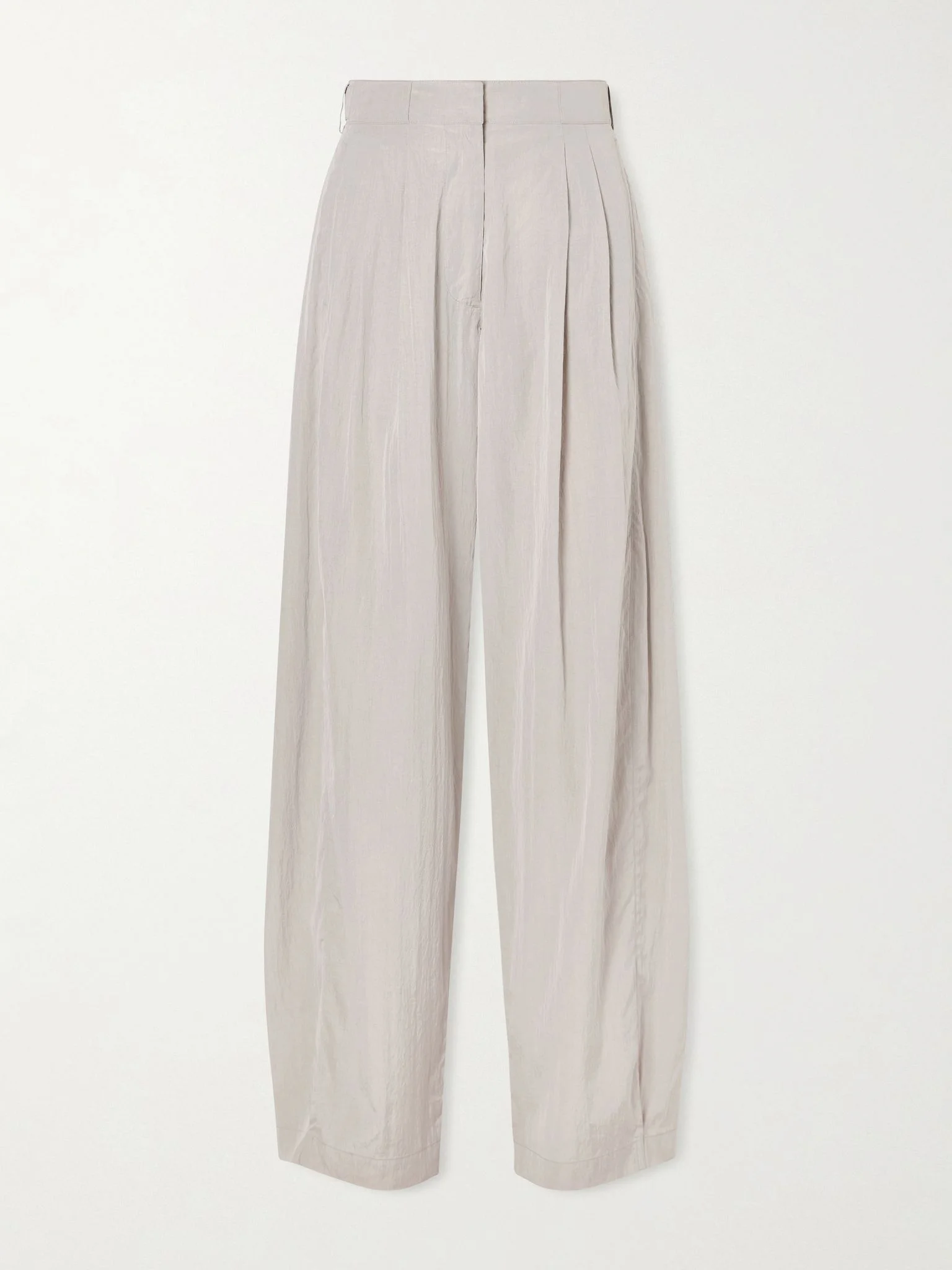 Iven silk-blend wide-leg pants Light gray - 1