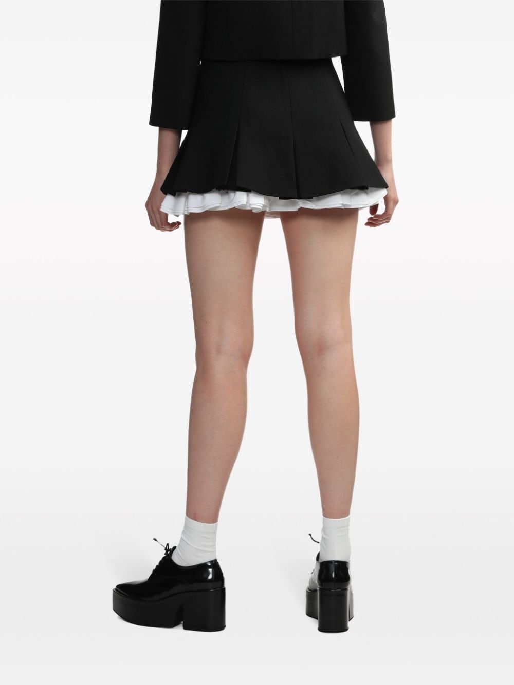 ruffled-trim pleated miniskirt - 4