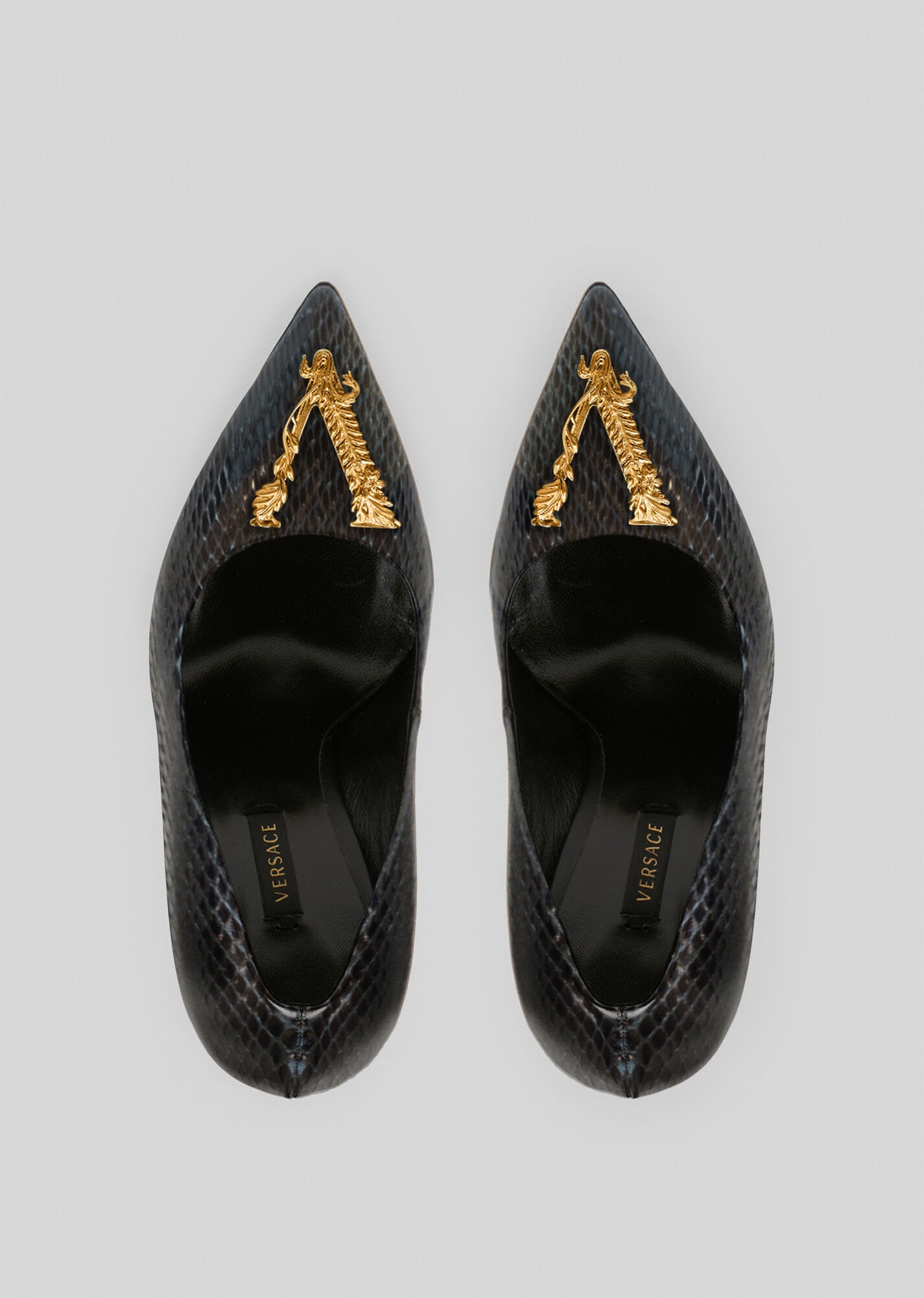 Virtus Snakeskin Platform Pumps - 5