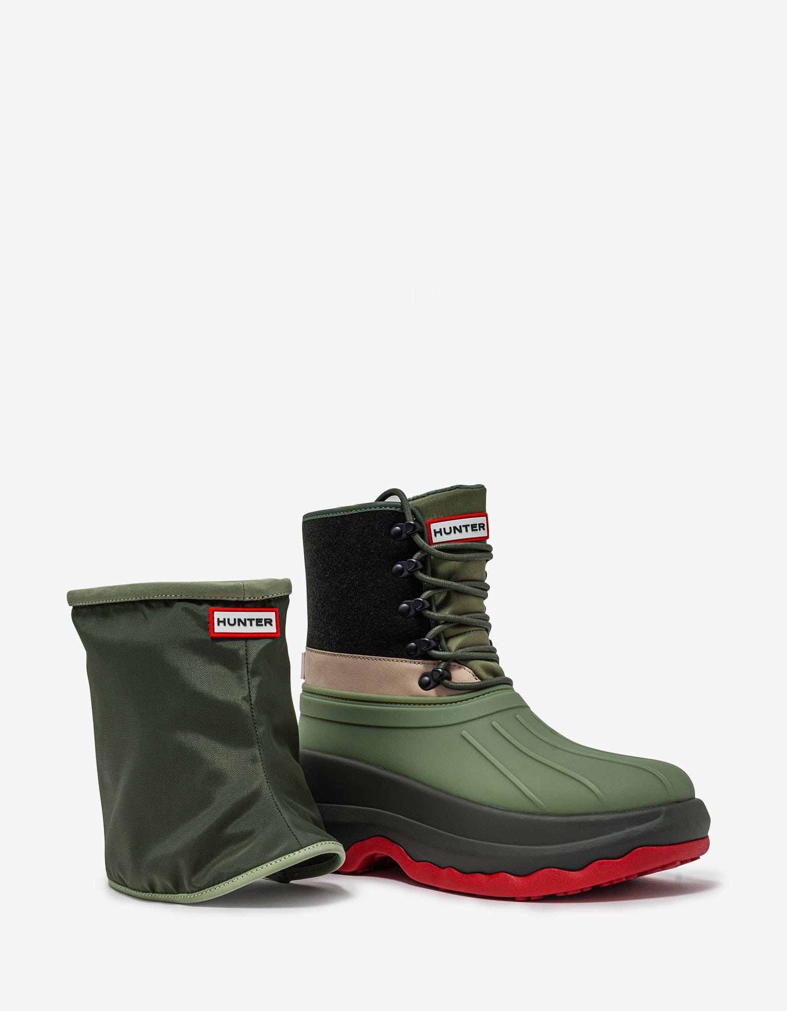 Kenzo Hunter Green Utilitarian Ankle Boots - 11