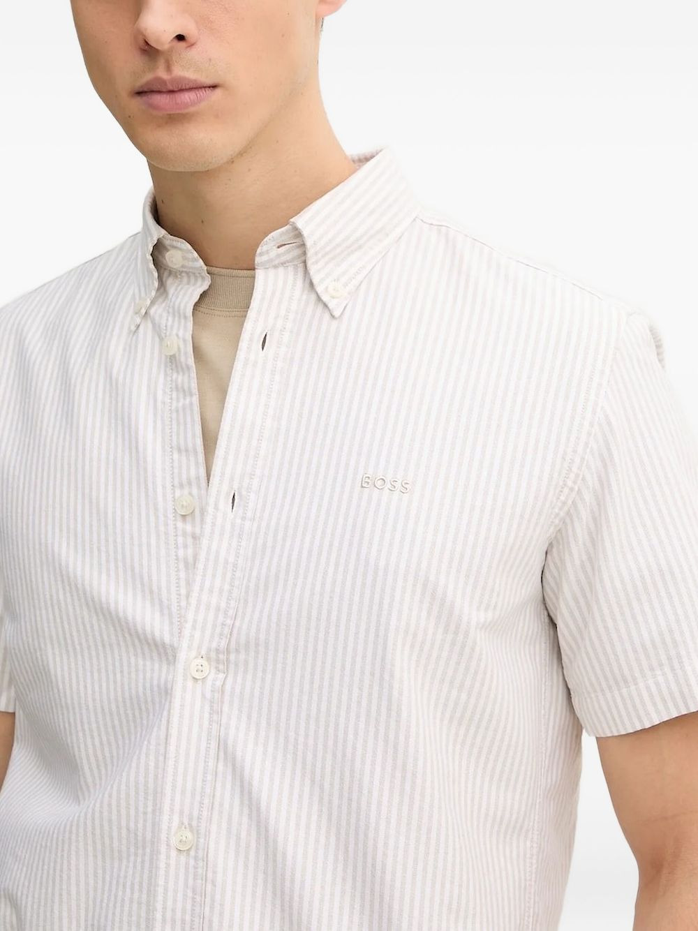 striped short-sleeve shirt - 3