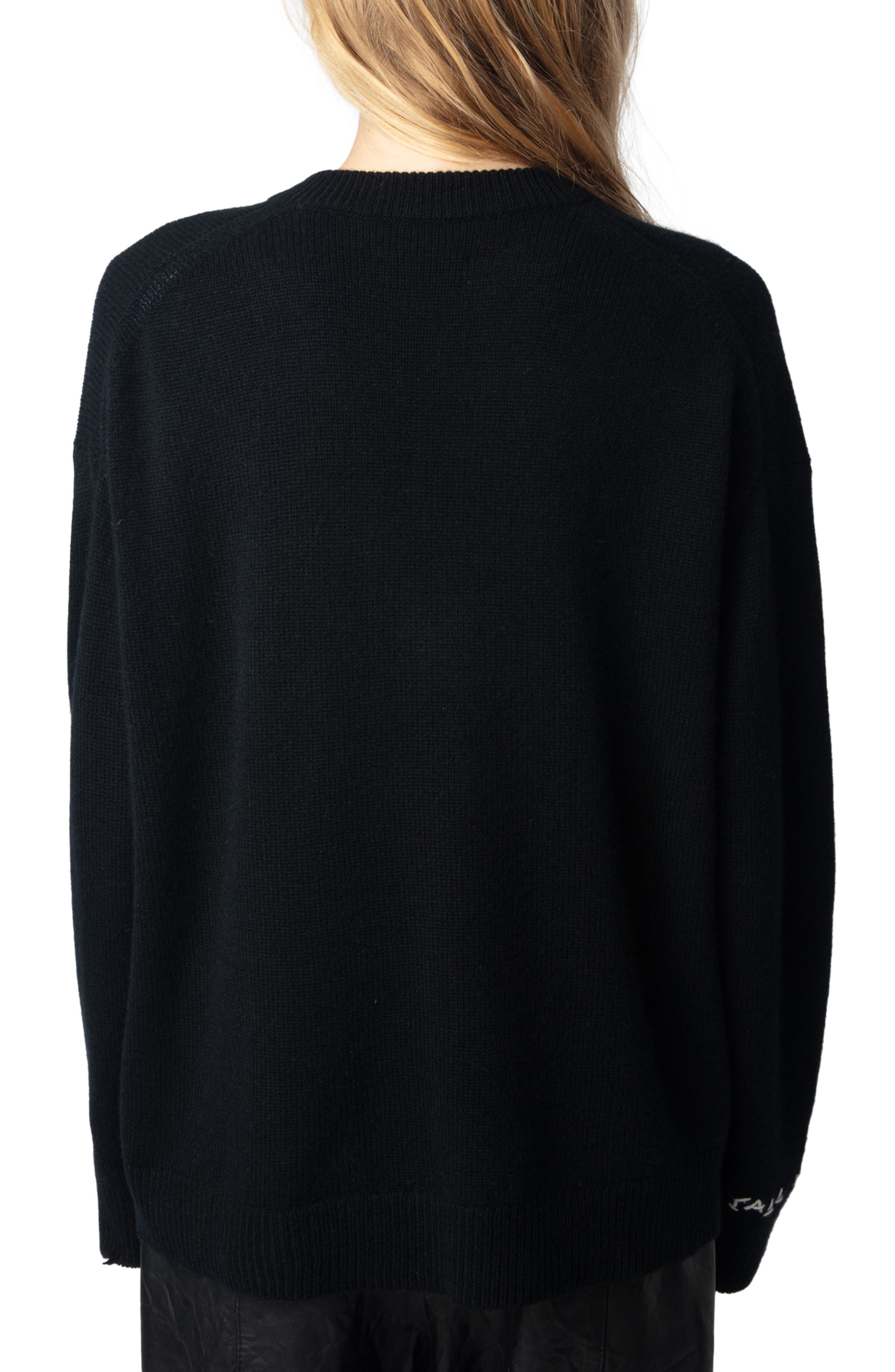 Zadig & Voltaire Miky R&R Cashmere Sweater in Black at Nordstrom - 2