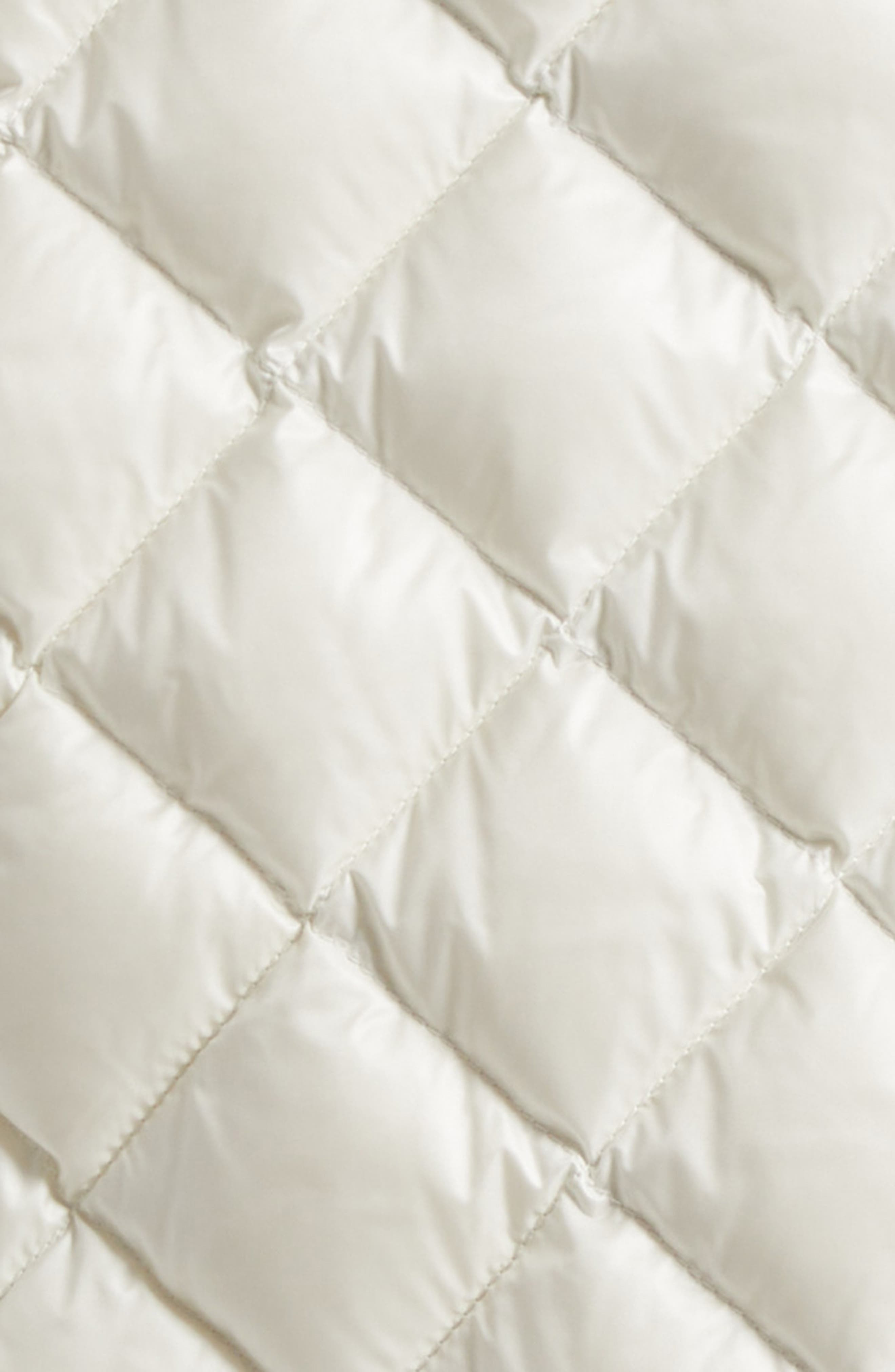 Moncler Diamond Quilted Down Hooded Jacket in Silk White at Nordstrom - 6