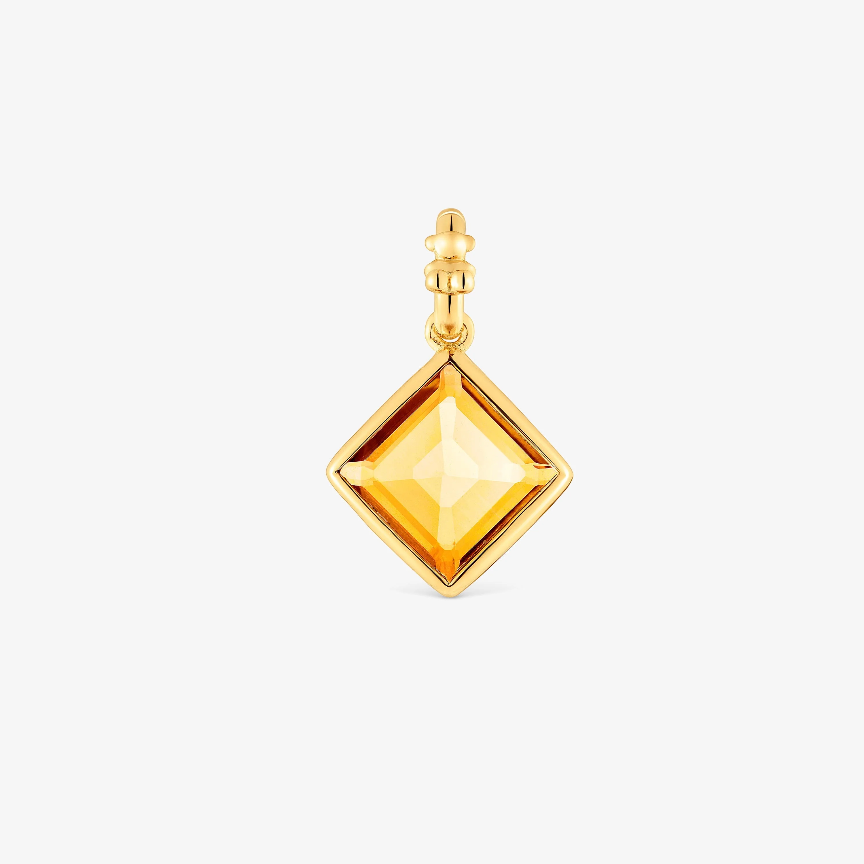 Small 18K gold vermeil Pendant with citrine Medallions - 1