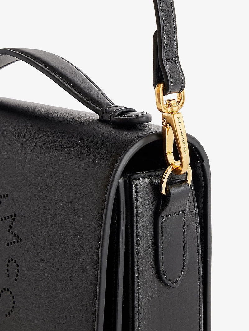 Stella McCartney Logo Messenger Faux-Leather Crossbody Bag outlook