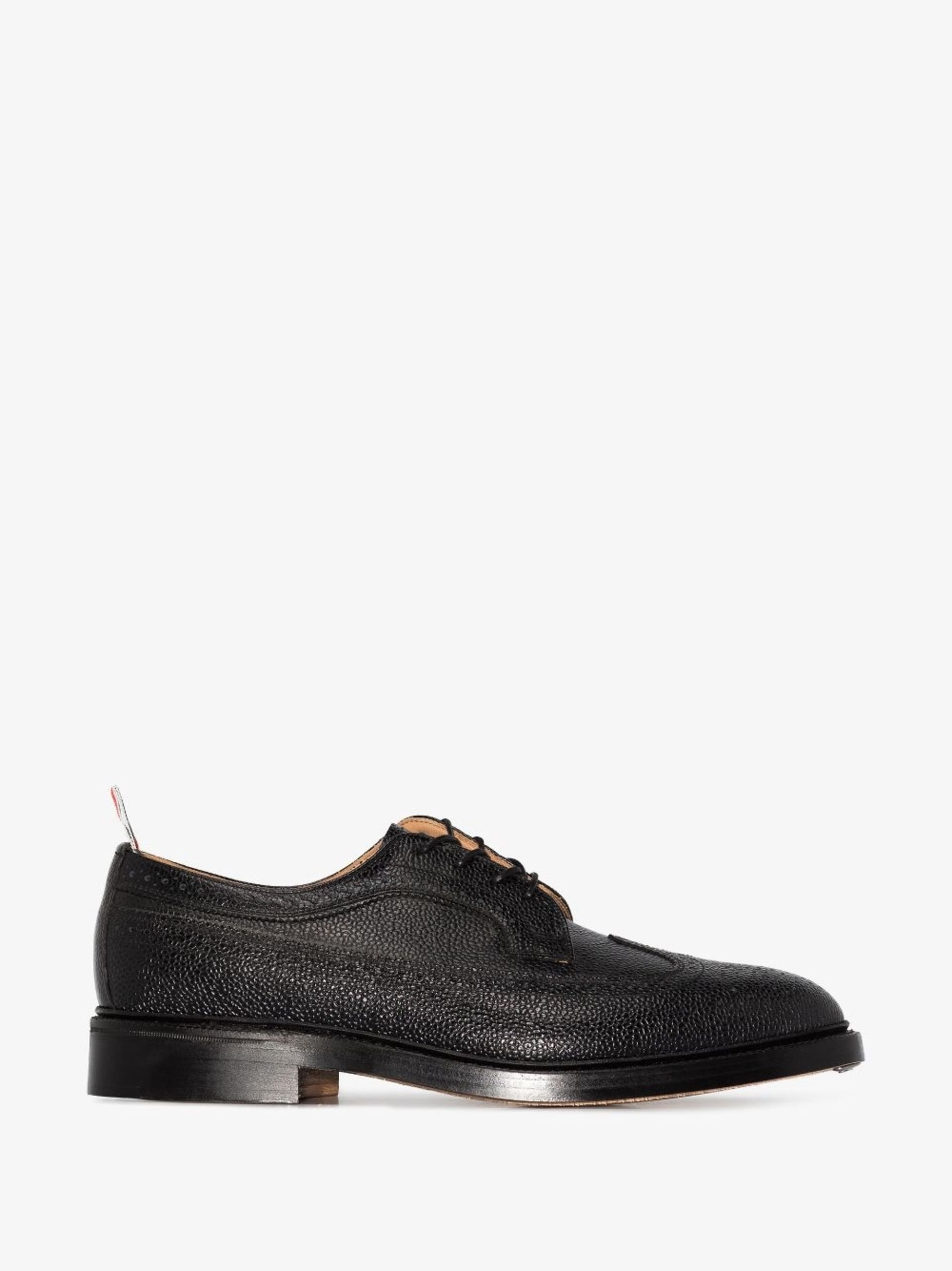 black Classic Longwing leather brogues - 1